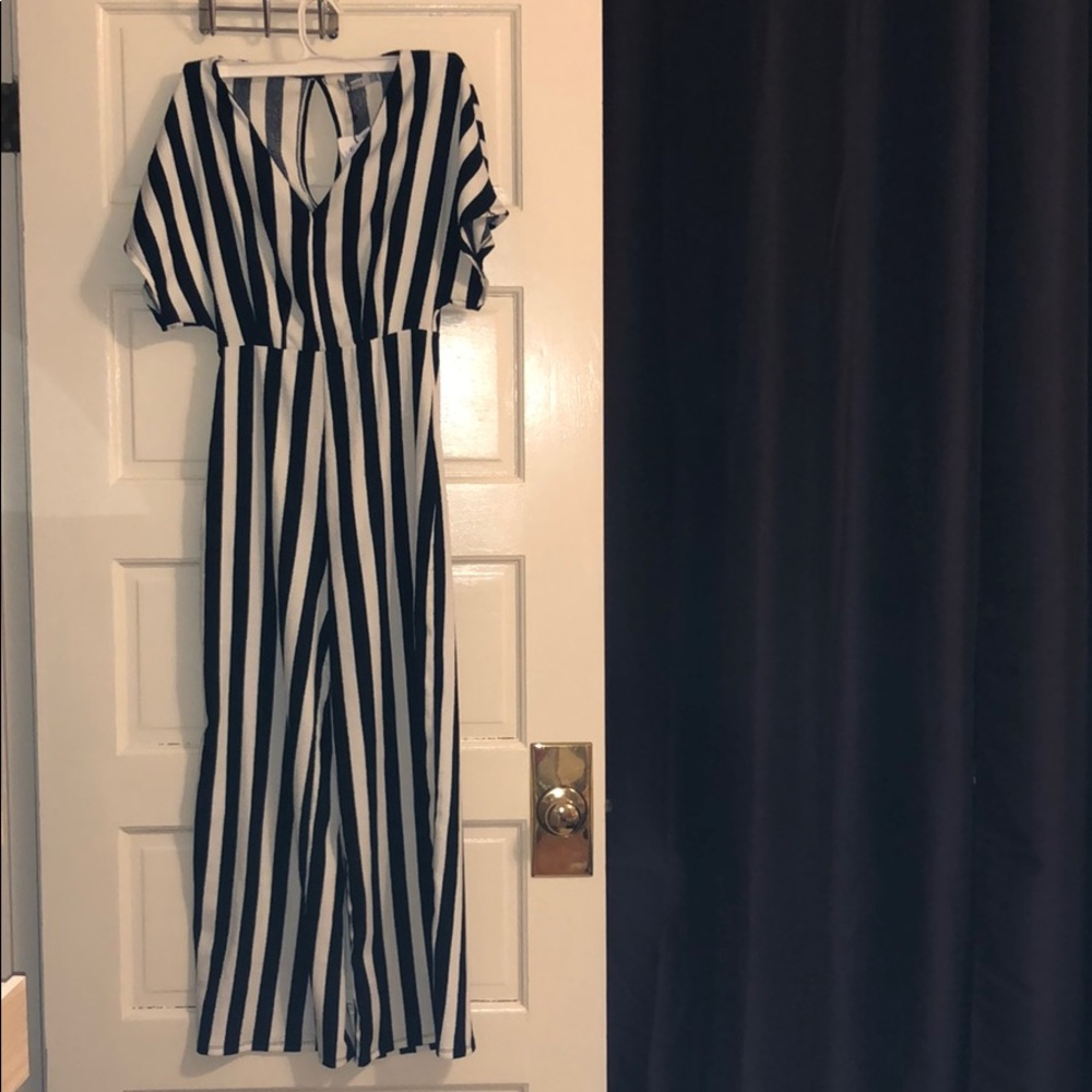 Black and White Stripped Jumpsuit and Romper 💛